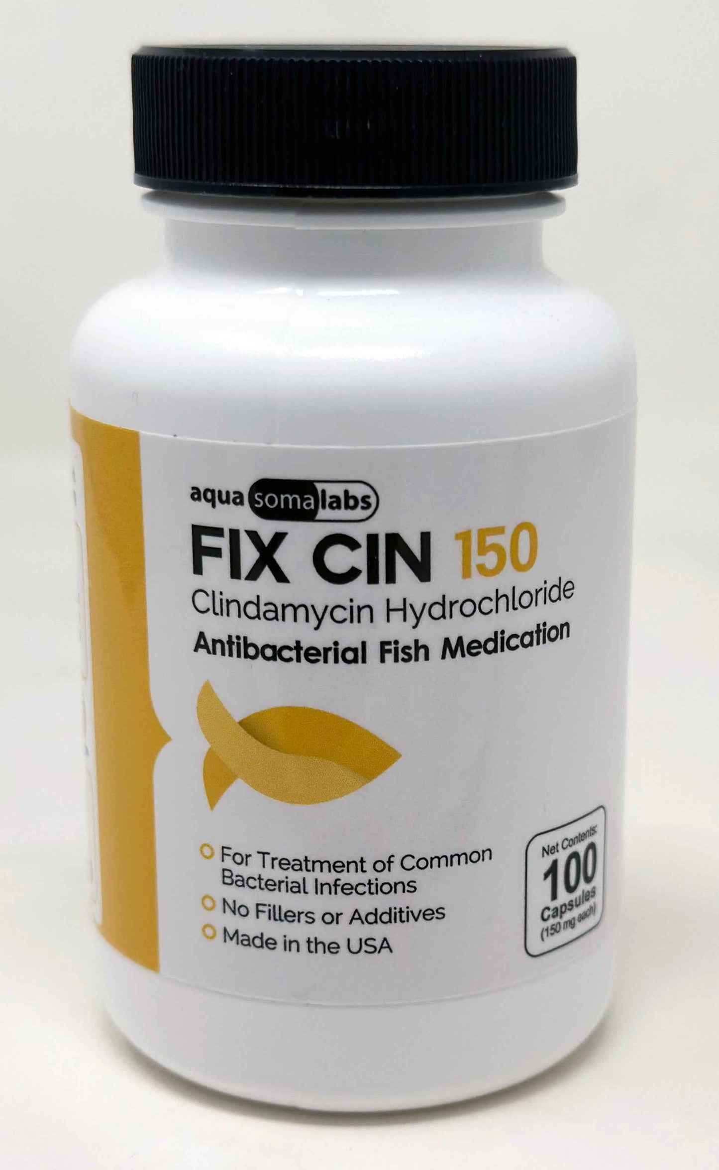 Fix Cin 150mg Capsules for Fish Aquariums – 100 Count