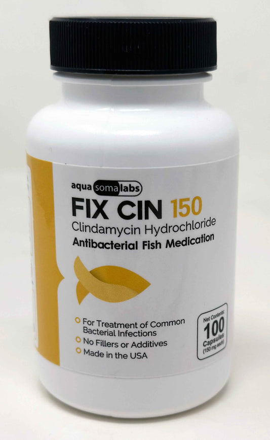 Fix Cin 150mg Capsules for Fish Aquariums – 100 Count