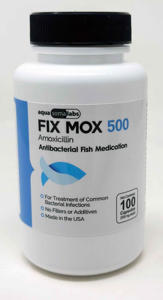 Fix Mox 500mg Capsules – Fish Antibiotic for Aquariums - 100 Capsules